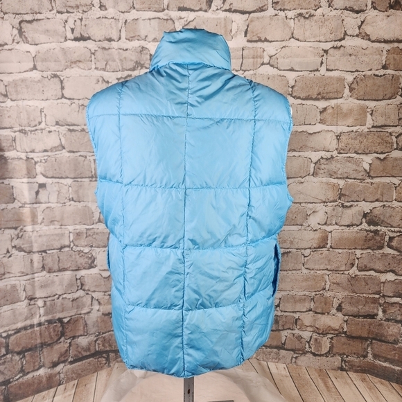 L.L.Bean Goose Down Putter Vest Winter Outdoor Layer Turquoise Blue Size Medium - Picture 8 of 11